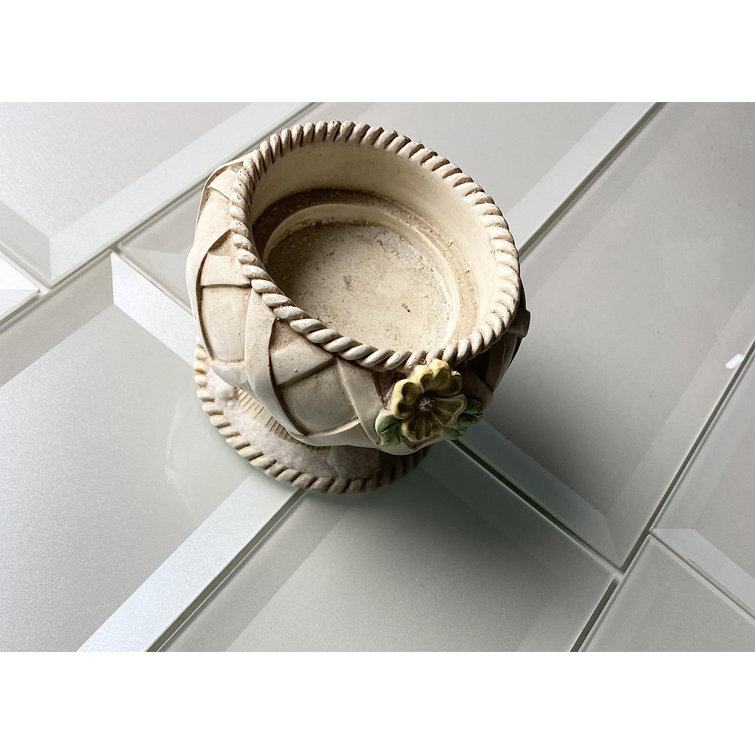 Metallic White Beveled Glass Subway Tile for Kitchen & Bathroom Walls