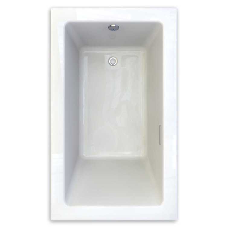 Studio 60'' x 36'' White Acrylic Drop-in Soaking Bathtub