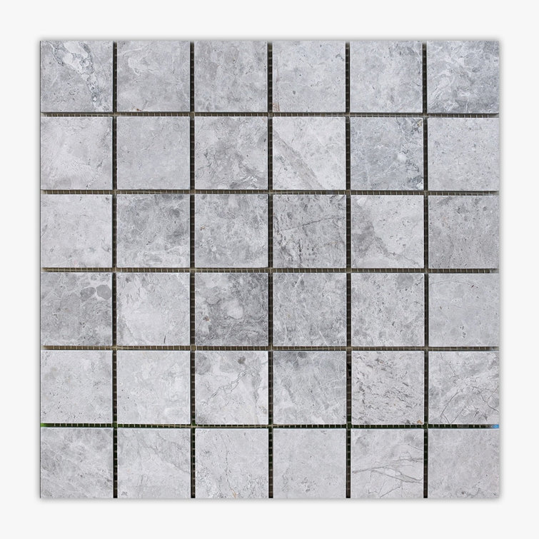 Silver Gray 12'' x 12'' Marble Mosaic Tile Sheet