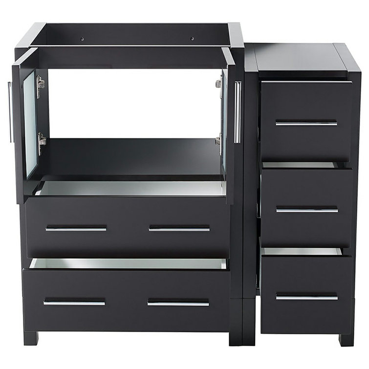 Espresso Engineered Wood Modern Freestanding Bathroom Vanity Base