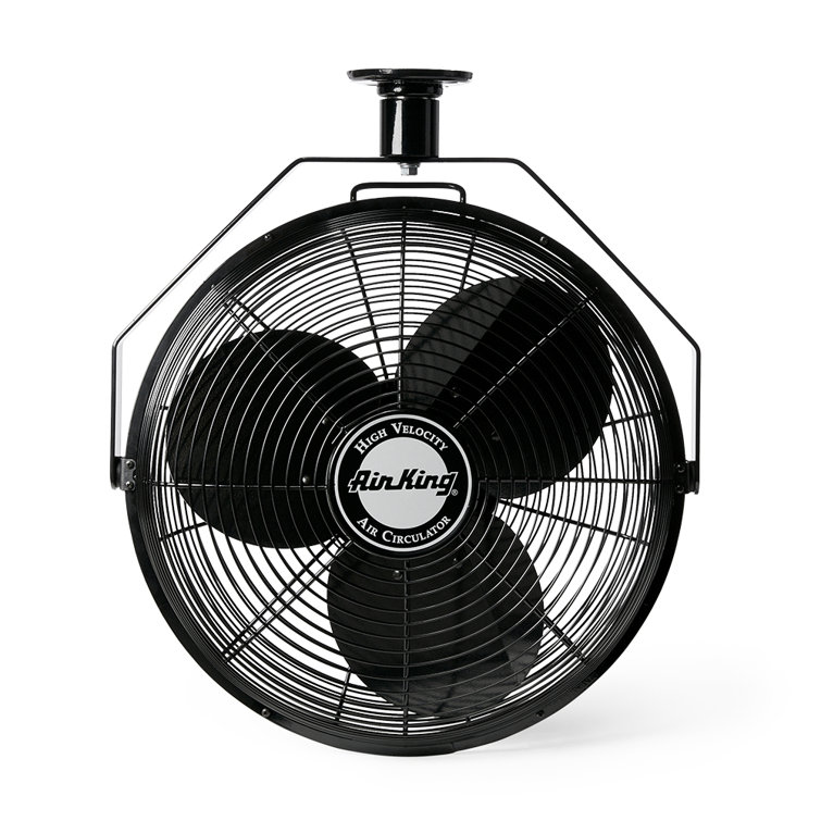 Air King 18-Inch Black Industrial Ceiling Mount Fan