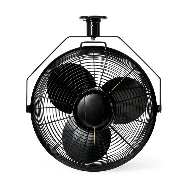 Air King 18-Inch Black Industrial Ceiling Mount Fan