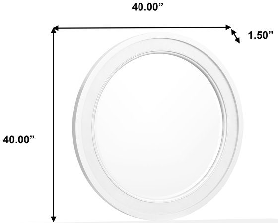 Zoey Contemporary Silver Wood Round Dresser Mirror 40"