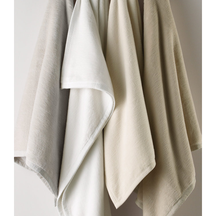 Luxurious Flint Cotton Throw Blanket - Twin Size, Machine Washable