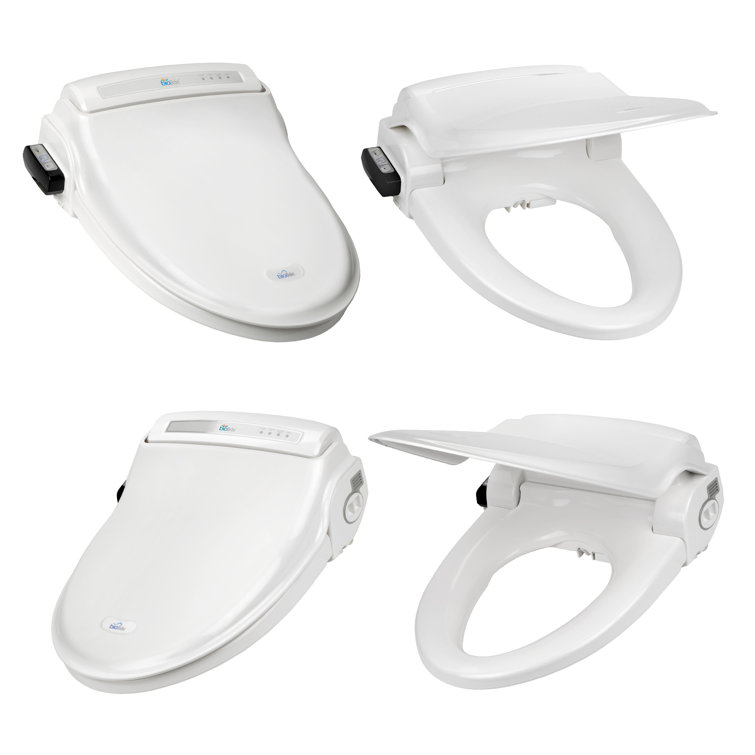 White Heated Electric Bidet Toilet Seat with Remote Control