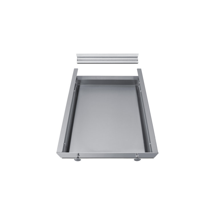 Silver Stainless Steel 15'' Slide-Out Storage Drawer