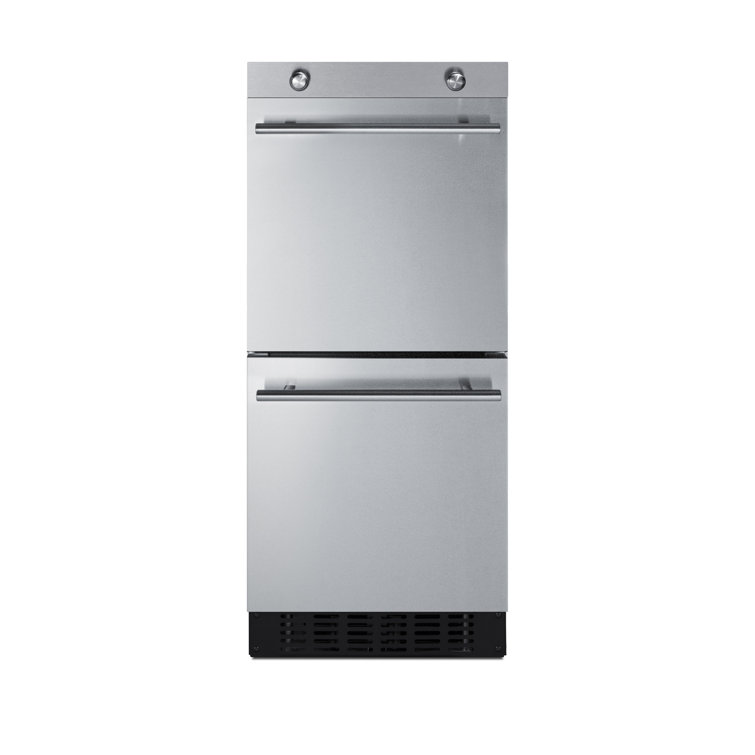 Silver Stainless Steel 15'' Slide-Out Storage Drawer