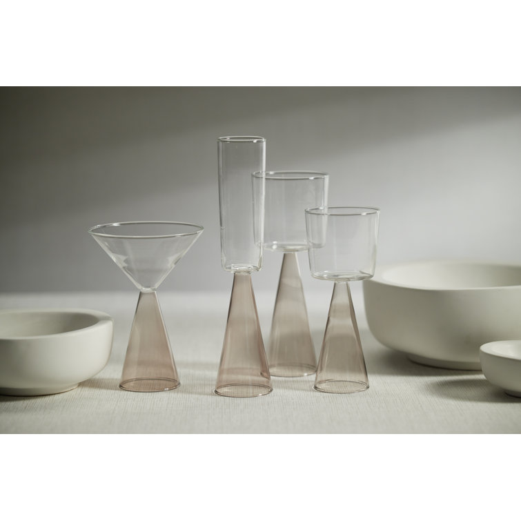 Smoke Glass Monticello Champagne Flutes, Set of 4