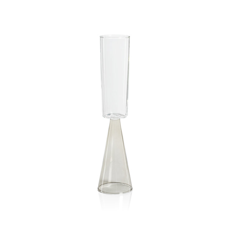 Smoke Glass Monticello Champagne Flutes, Set of 4