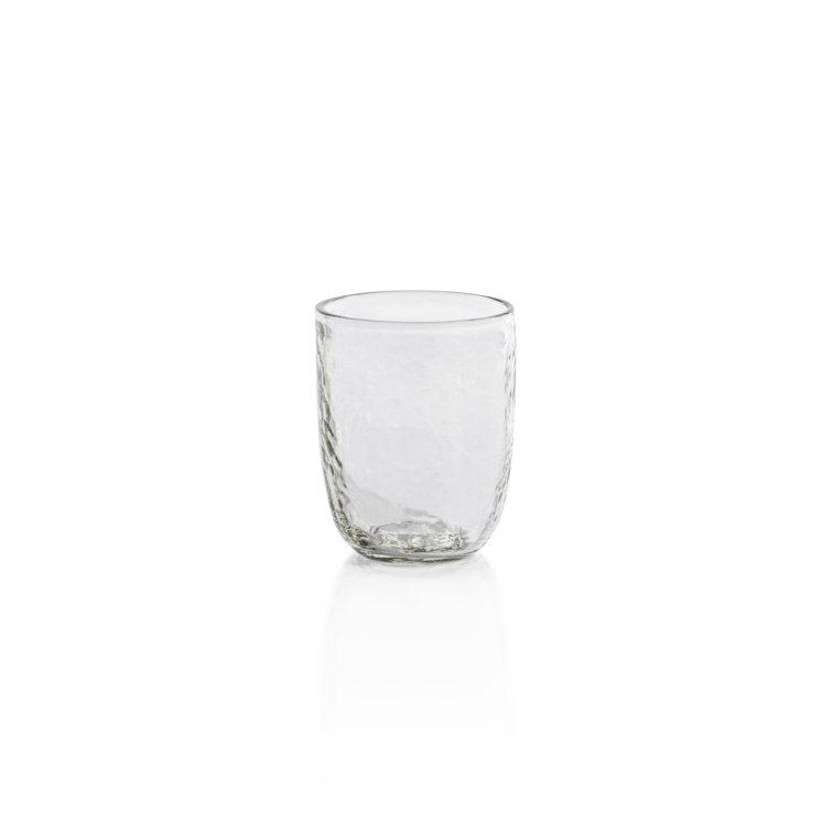 Clear Hammered Glass Tumbler Set, 10.14oz, Set of 4