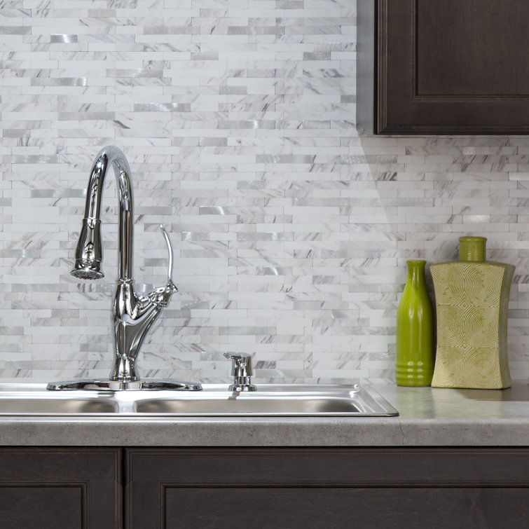 Marble Shine Peel and Stick Collage Tile for Kitchen and Bathroom