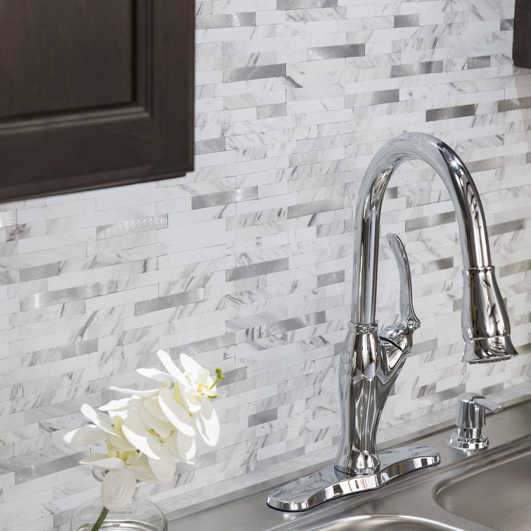 Marble Shine Peel and Stick Collage Tile for Kitchen and Bathroom
