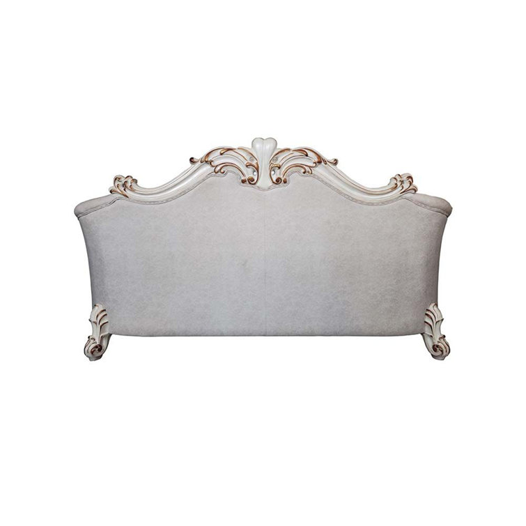 Vendome II Cream Tufted Sofa with Nailhead Trim and Rolled Arms