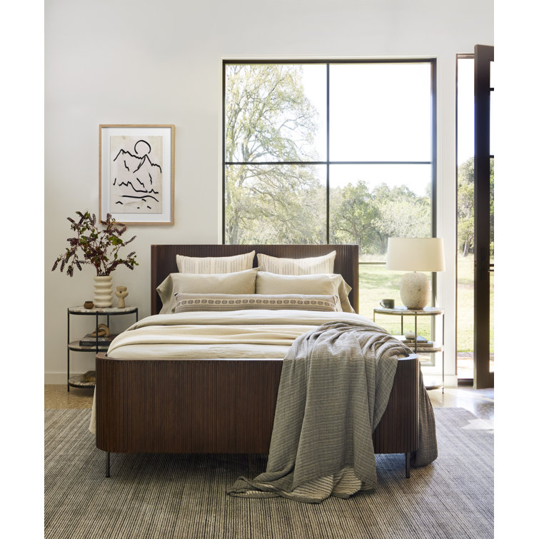 Mountain High II Framed Canvas Print in White Oak