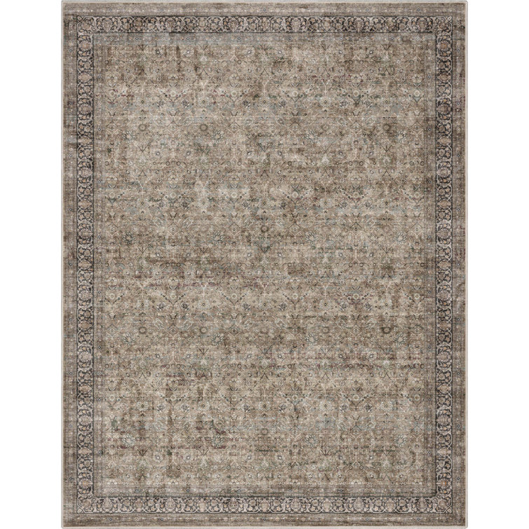 Beige Rectangular Synthetic Flat-Weave Oriental Area Rug