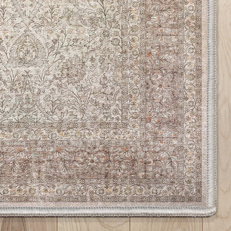 Beige 8' x 10' Flat-Weave Chenille Area Rug
