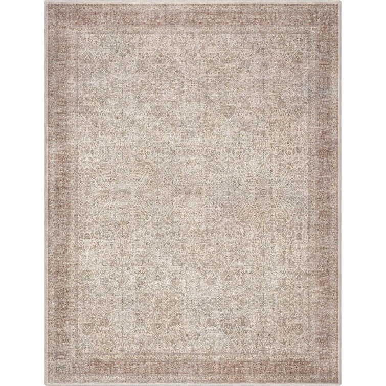 Beige 8' x 10' Flat-Weave Chenille Area Rug