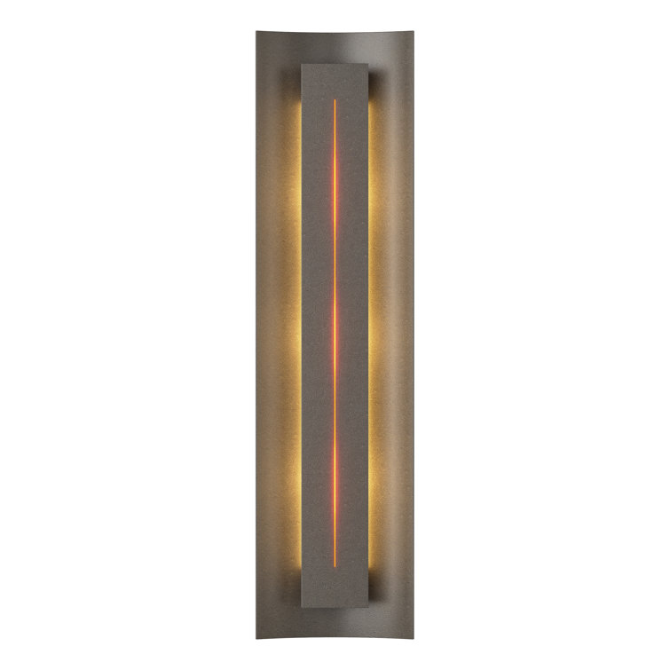 Gallery Ivory Art Glass & Dark Smoke Hand-Forged Sconce