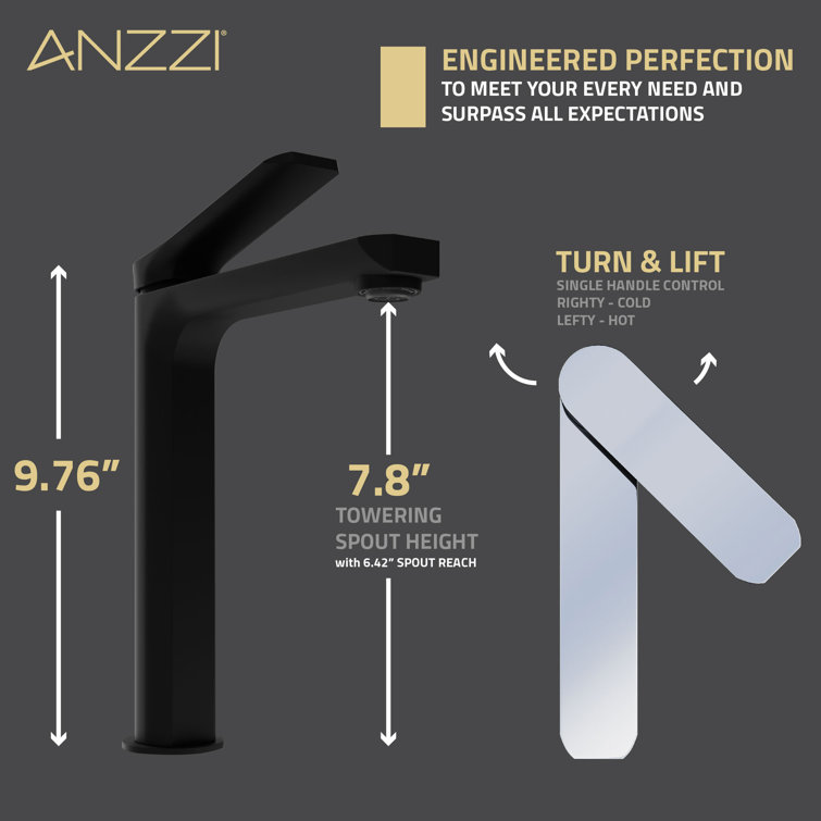 Matte Black and Chrome Single Handle Bathroom Faucet with Pop-Up Drain