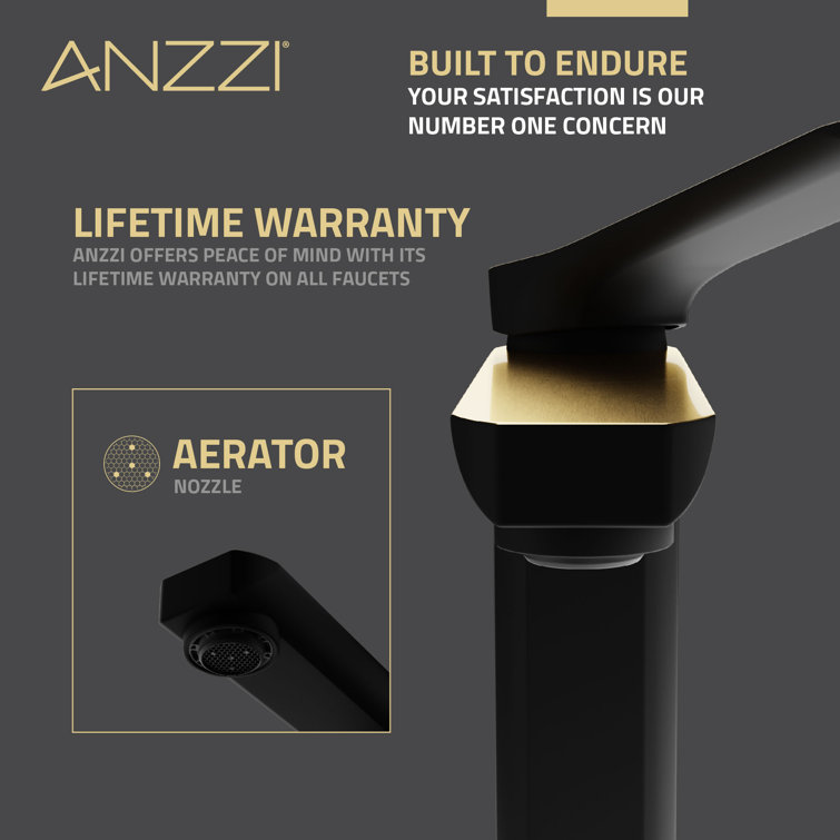 Matte Black and Brushed Gold Single Handle Bathroom Faucet