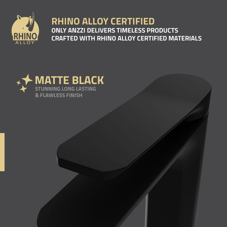 Matte Black Single-Hole Single-Handle Bathroom Faucet