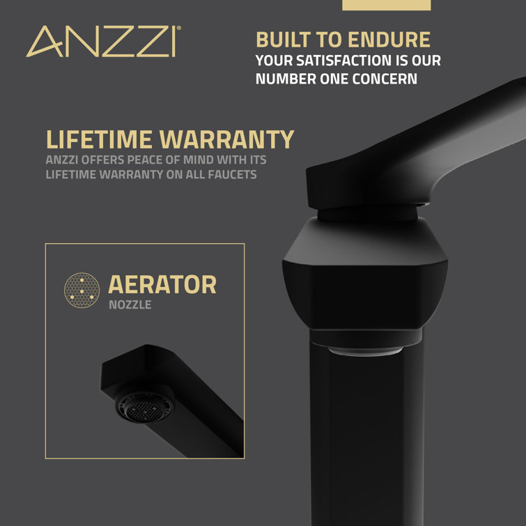 Matte Black Single-Hole Single-Handle Bathroom Faucet