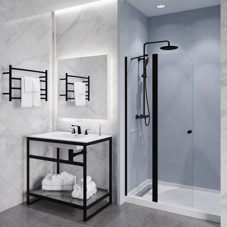 Matte Black and Chrome Widespread Bathroom Faucet with Pop-Up Drain