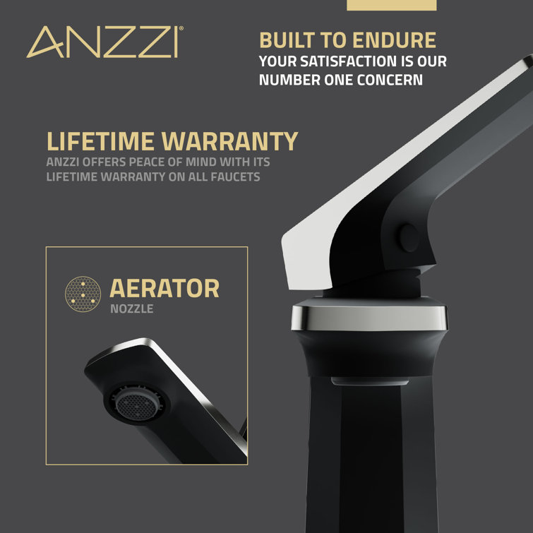 Matte Black and Brushed Nickel Single Handle Bathroom Faucet