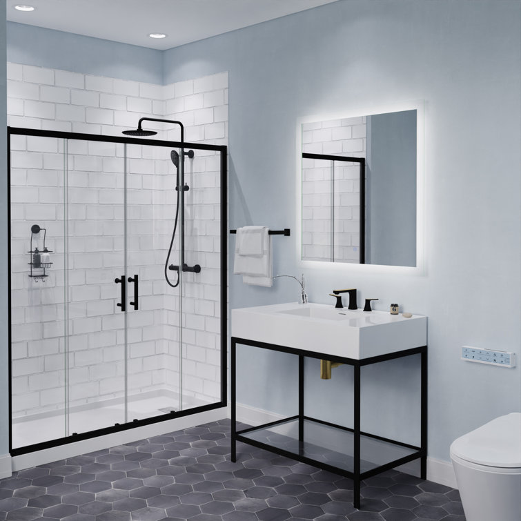 Matte Black and Brushed Gold 2-Handle Widespread Bathroom Faucet