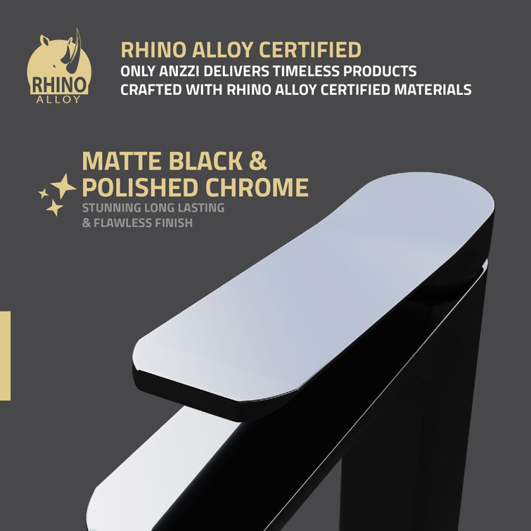 Matte Black and Chrome Single Handle Bathroom Faucet