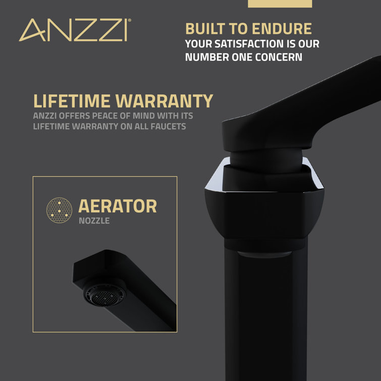 Matte Black and Chrome Single Handle Bathroom Faucet