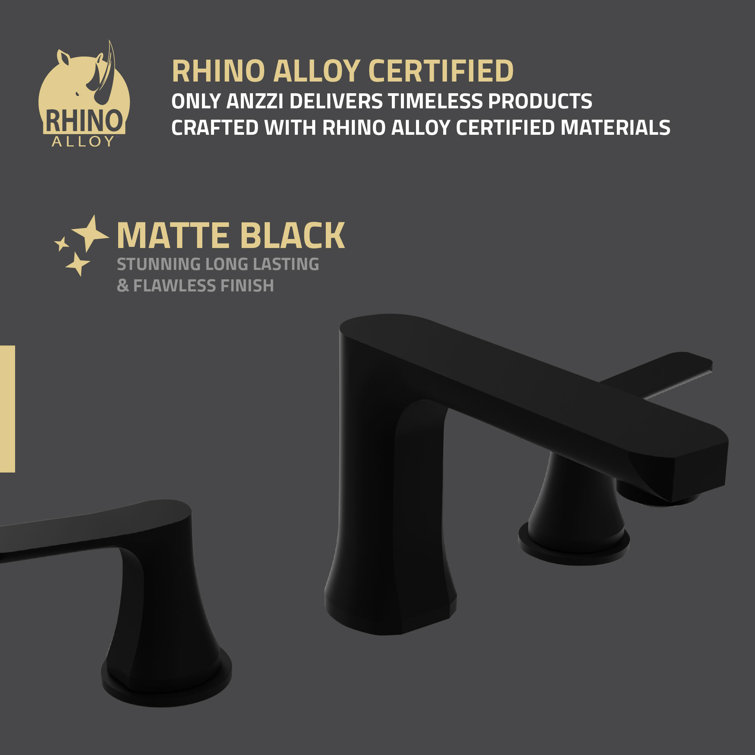 Matte Black Nickel Widespread Bathroom Faucet with Drain Assembly