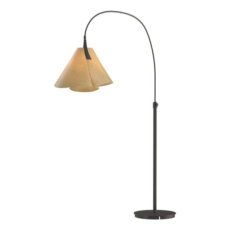 Mobius Dark Smoke and Spun Amber Arched Floor Lamp