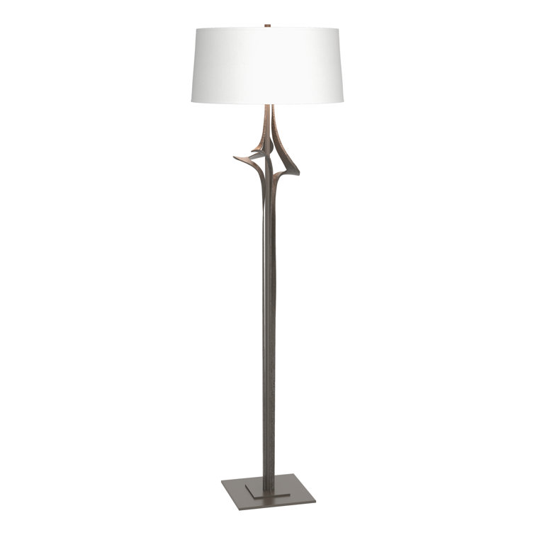 Antasia 58.6'' Dark Smoke Floor Lamp with Natural Anna Shade