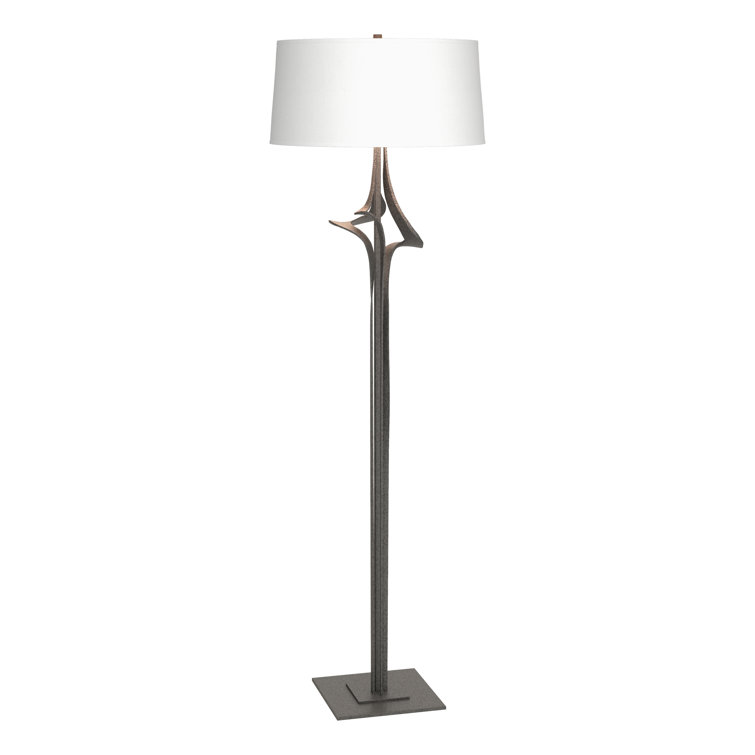 Antasia 58.6'' Natural Iron Floor Lamp with Natural Anna Shade