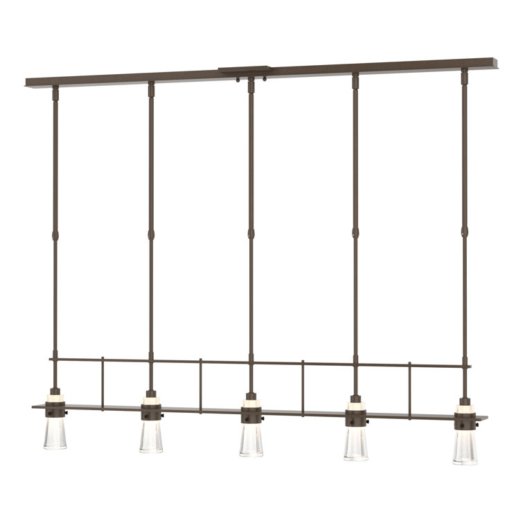 Contemporary Erlenmeyer Bronze 5-Light Island Pendant