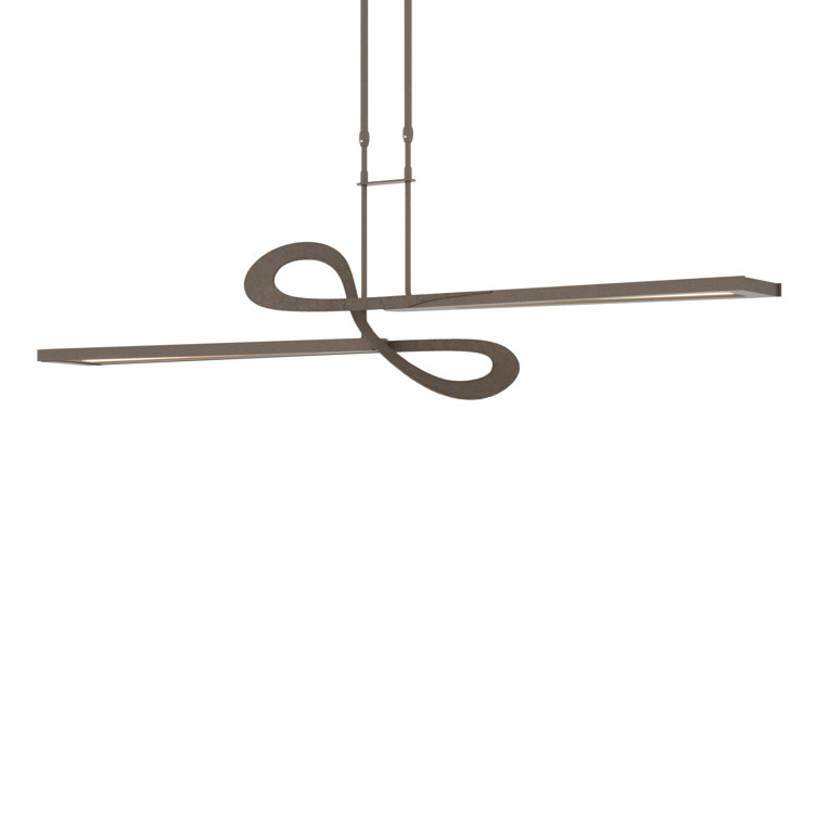 Switchback Bronze LED Kitchen Island Pendant with Dark Smoke Finish