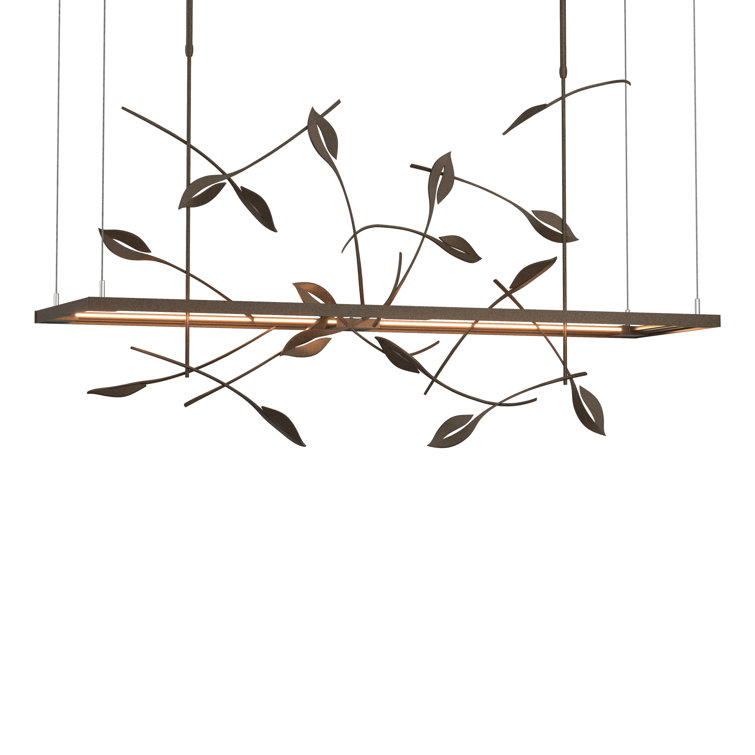 Autumn Elegance Bronze LED Kitchen Island Light with Metal Shade