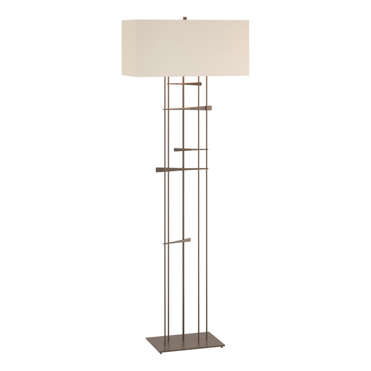 Cavaletti Bronze and Flax 65" Steel Floor Lamp