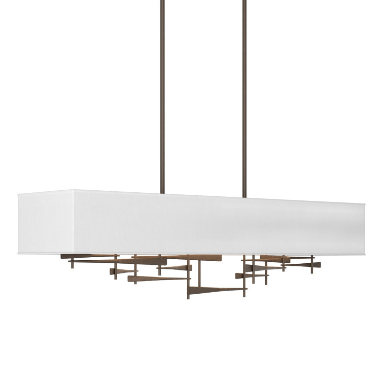 Bronze Eclipse Micro-Suede 4-Light Kitchen Island Pendant