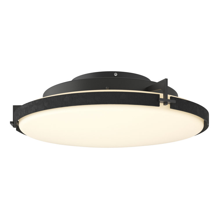Black Opal Glass LED Flush Mount Ceiling Light