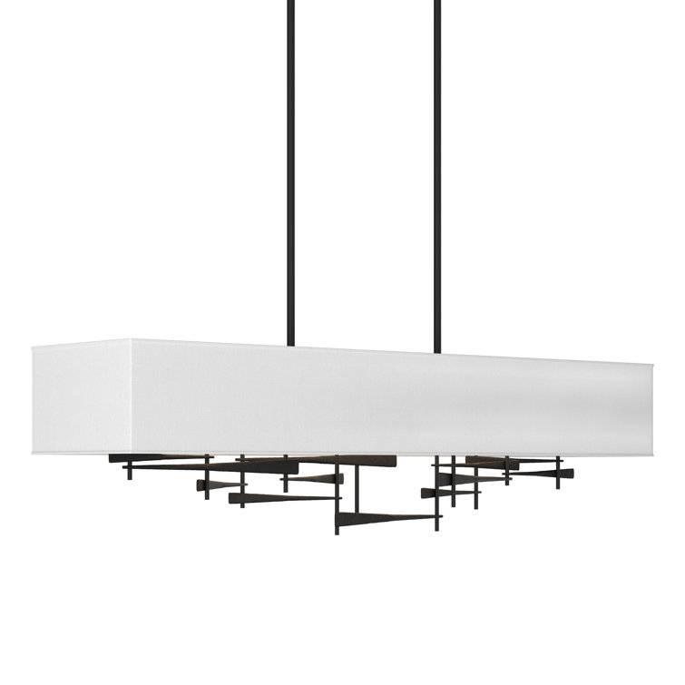 Black and Natural Anna 4-Light Island Pendant