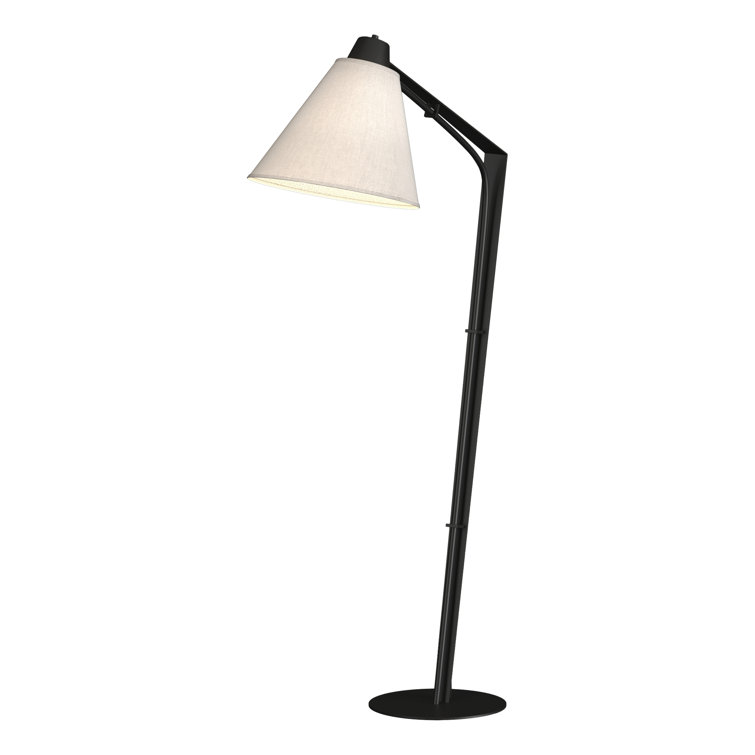 Black and Flax 55.2'' Task Floor Lamp with LED Light
