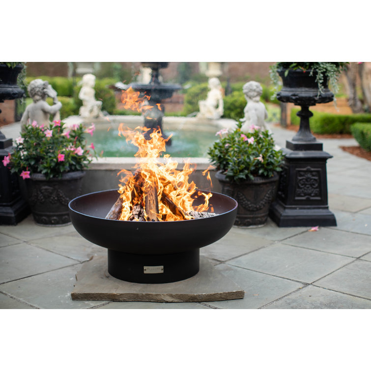 Harrogate Round Black Steel Wood Burning Fire Pit