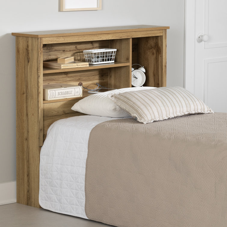 Nordik Oak Twin Wood Headboard with Storage