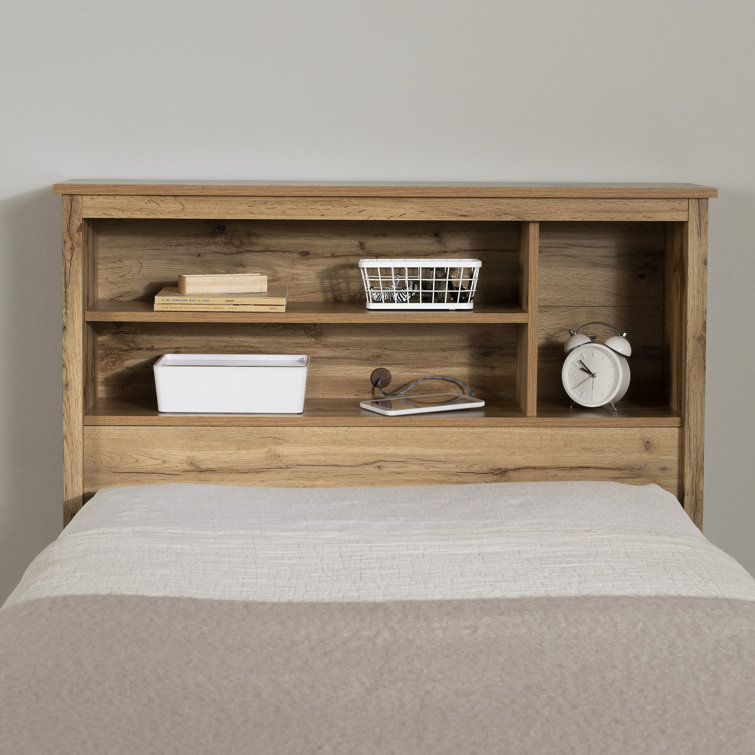Nordik Oak Twin Wood Headboard with Storage