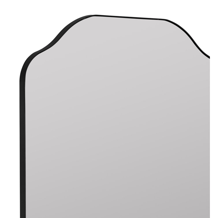 Gold Metal Flat Wall Mirror with Glass Frame