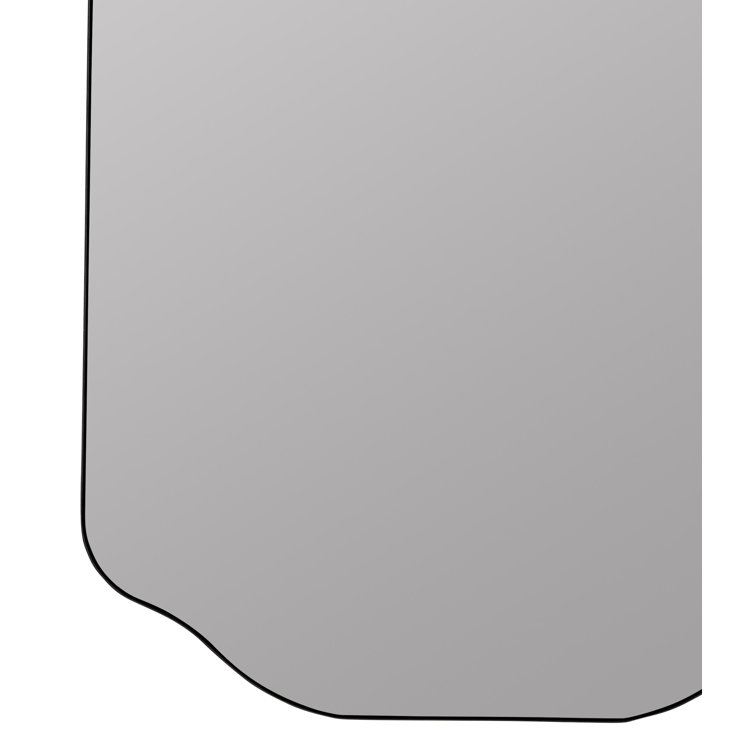 Gold Metal Flat Wall Mirror with Glass Frame