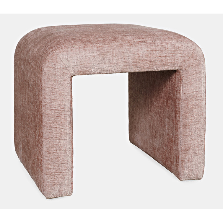 Gwen Pink Jacquard Upholstered Rectangular Ottoman Set