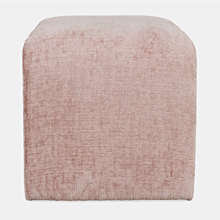 Gwen Pink Jacquard Upholstered Rectangular Ottoman Set